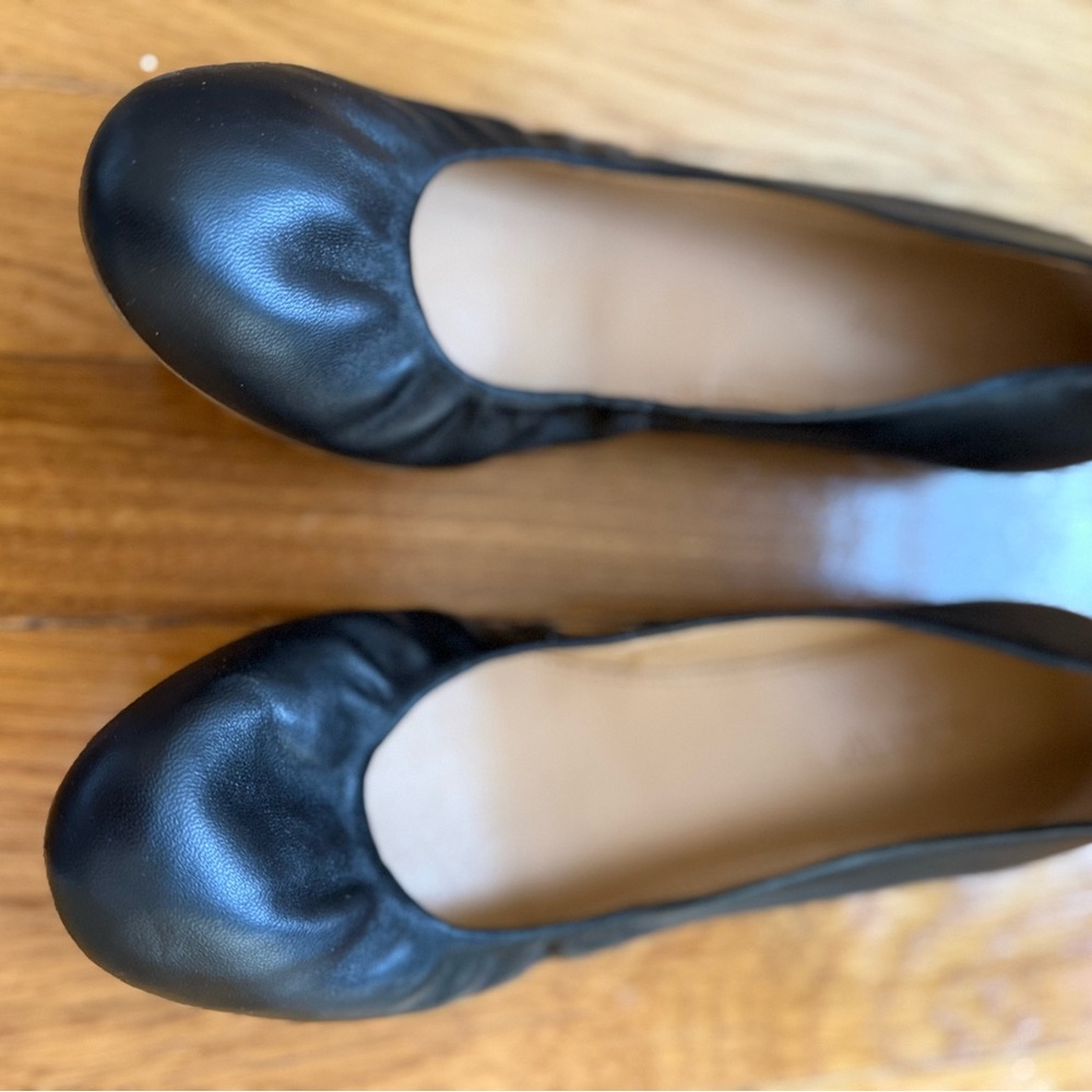 J. Crew Black Leather Flats